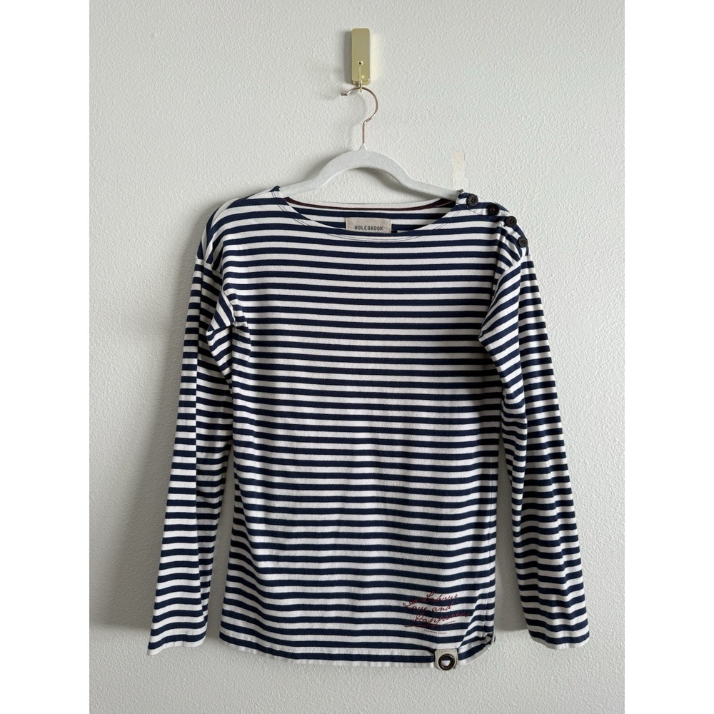 Holebrook Sweden striped‎ long-sleeve tee Women's Sz L Nautical